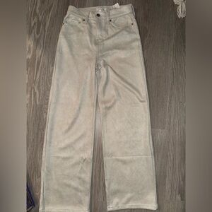 Banana Republic High Rise Wide Leg Vegan Suede Pant